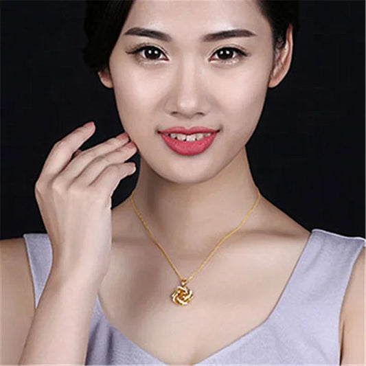 18K Gold 2 Carats Topaz Pendant Women Luxury Yellow Gemstone 18 K Gold Necklace Crystal Jewelry Pendant Womens Accessoires