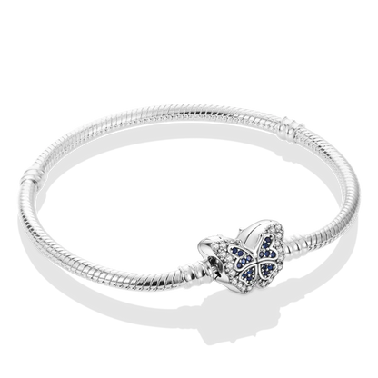 925 Sterling Silver Bracelets 17-20CM Original Leaf Clover Butterfly Heart Bracelet Fit DIY Charms Beads Fashion Women Jewelry