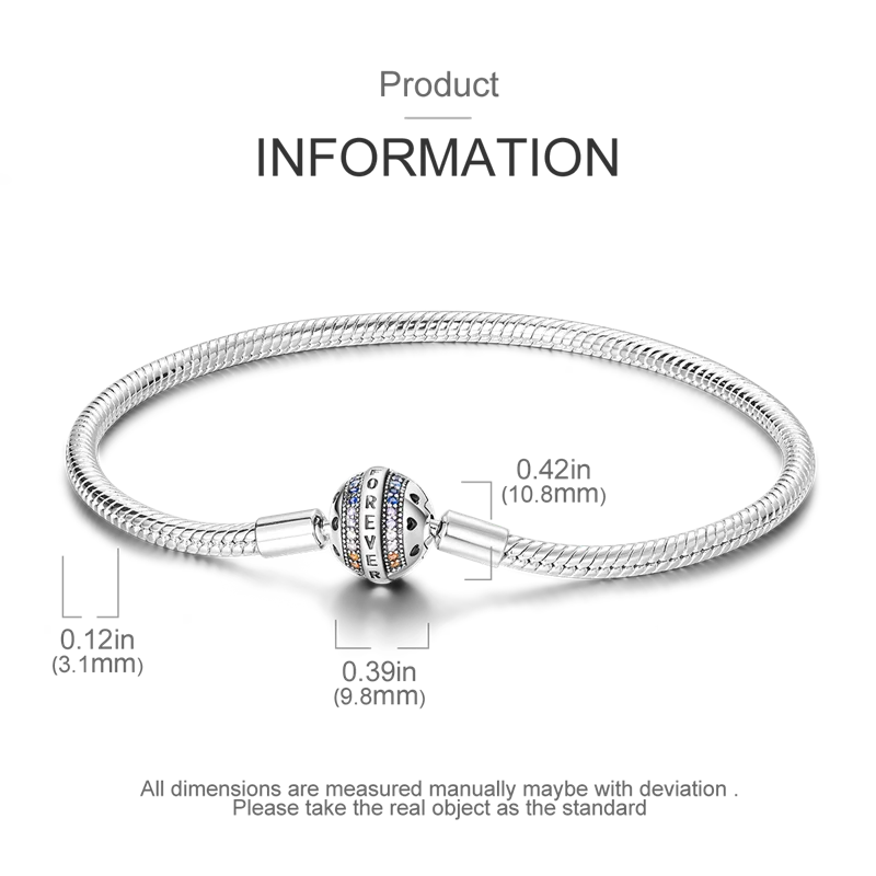 925 Sterling Silver Bracelets 17-20CM Original Leaf Clover Butterfly Heart Bracelet Fit DIY Charms Beads Fashion Women Jewelry