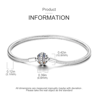 925 Sterling Silver Bracelets 17-20CM Original Leaf Clover Butterfly Heart Bracelet Fit DIY Charms Beads Fashion Women Jewelry