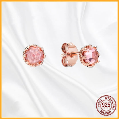 Authentic 925 Sterling Silver Heart Hoop Earring Sparkling Original Earring Women Gift