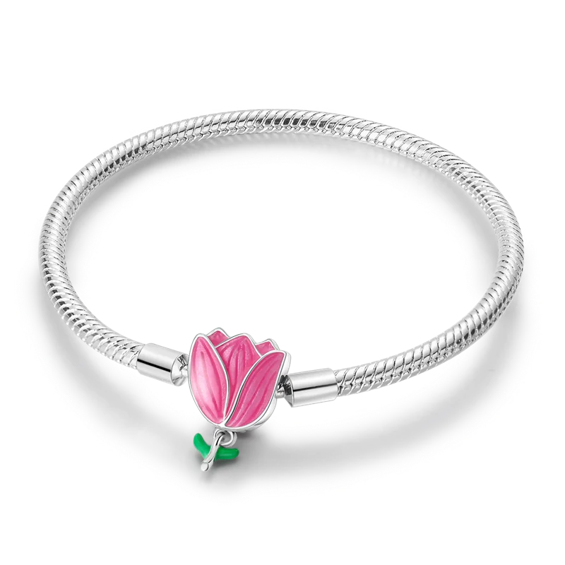 925 Sterling Silver Bracelets 17-20CM Original Leaf Clover Butterfly Heart Bracelet Fit DIY Charms Beads Fashion Women Jewelry