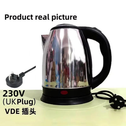 Electric Kettle 2L Hot Water Kettle Stainless Steel Electric Teapot Coffee Tea Beverage Boiler Electric Water Heater 220v/230v