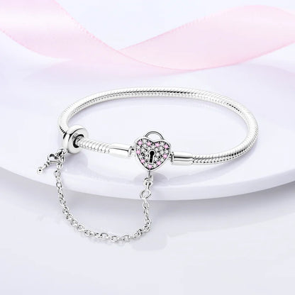 925 Sterling Silver Bracelets 17-20CM Original Leaf Clover Butterfly Heart Bracelet Fit DIY Charms Beads Fashion Women Jewelry