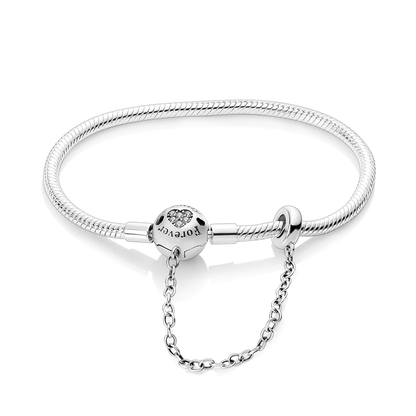 925 Sterling Silver Bracelets 17-20CM Original Leaf Clover Butterfly Heart Bracelet Fit DIY Charms Beads Fashion Women Jewelry