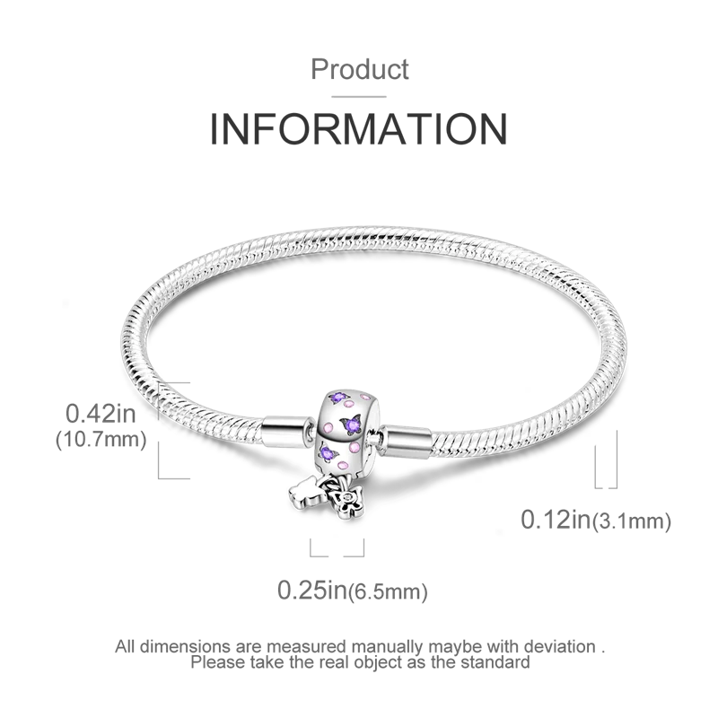 925 Sterling Silver Bracelets 17-20CM Original Leaf Clover Butterfly Heart Bracelet Fit DIY Charms Beads Fashion Women Jewelry