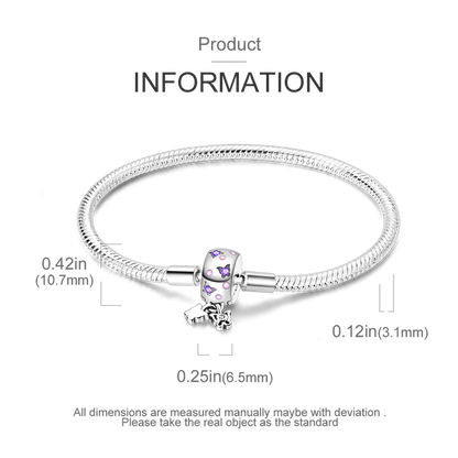 925 Sterling Silver Bracelets 17-20CM Original Leaf Clover Butterfly Heart Bracelet Fit DIY Charms Beads Fashion Women Jewelry