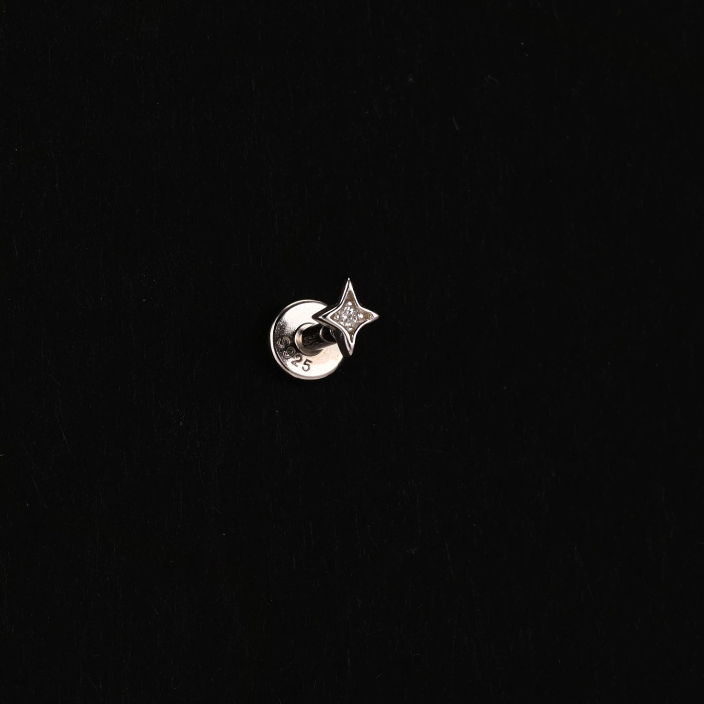 AIDE Heart Round Ball Flat Helix Piercing Earring 925 Sterling Silver Ear Studs Geometric Zircon Exquisite Trinket Studs Aretes