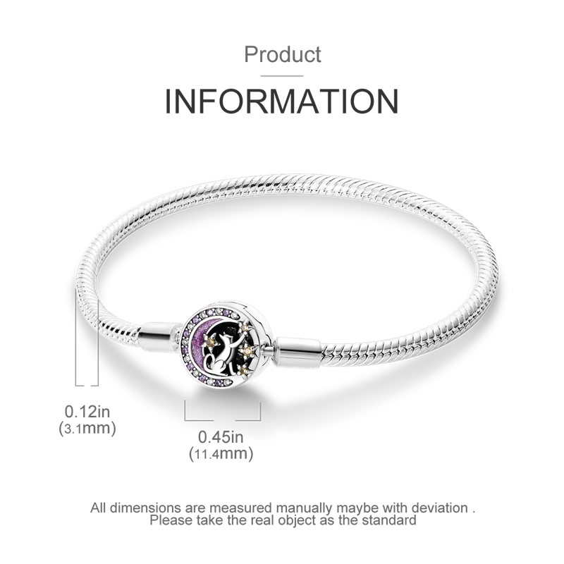 925 Sterling Silver Bracelets 17-20CM Original Leaf Clover Butterfly Heart Bracelet Fit DIY Charms Beads Fashion Women Jewelry