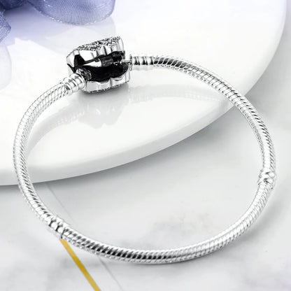 925 Sterling Silver Bracelets 17-20CM Original Leaf Clover Butterfly Heart Bracelet Fit DIY Charms Beads Fashion Women Jewelry