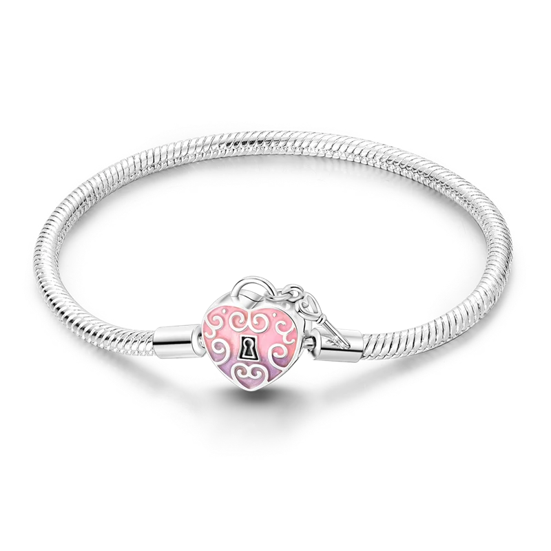 925 Sterling Silver Bracelets 17-20CM Original Leaf Clover Butterfly Heart Bracelet Fit DIY Charms Beads Fashion Women Jewelry