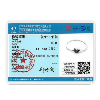 925 Sterling Silver Bracelets 17-20CM Original Leaf Clover Butterfly Heart Bracelet Fit DIY Charms Beads Fashion Women Jewelry