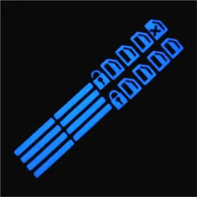 Car Window Button Luminous Sticker Lifter Switch Night Fluorescent Decals Cars Interior Stickers Auto Accessories