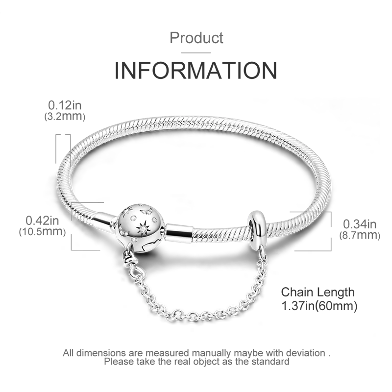 925 Sterling Silver Bracelets 17-20CM Original Leaf Clover Butterfly Heart Bracelet Fit DIY Charms Beads Fashion Women Jewelry