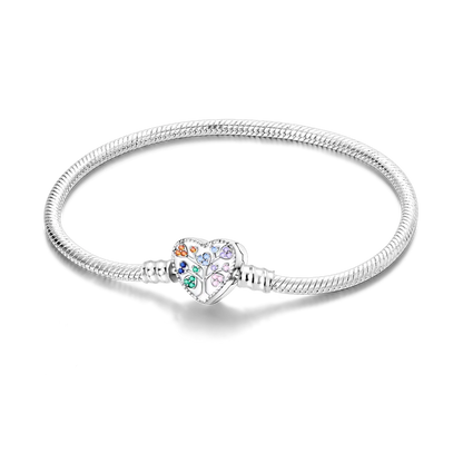 925 Sterling Silver Bracelets 17-20CM Original Leaf Clover Butterfly Heart Bracelet Fit DIY Charms Beads Fashion Women Jewelry