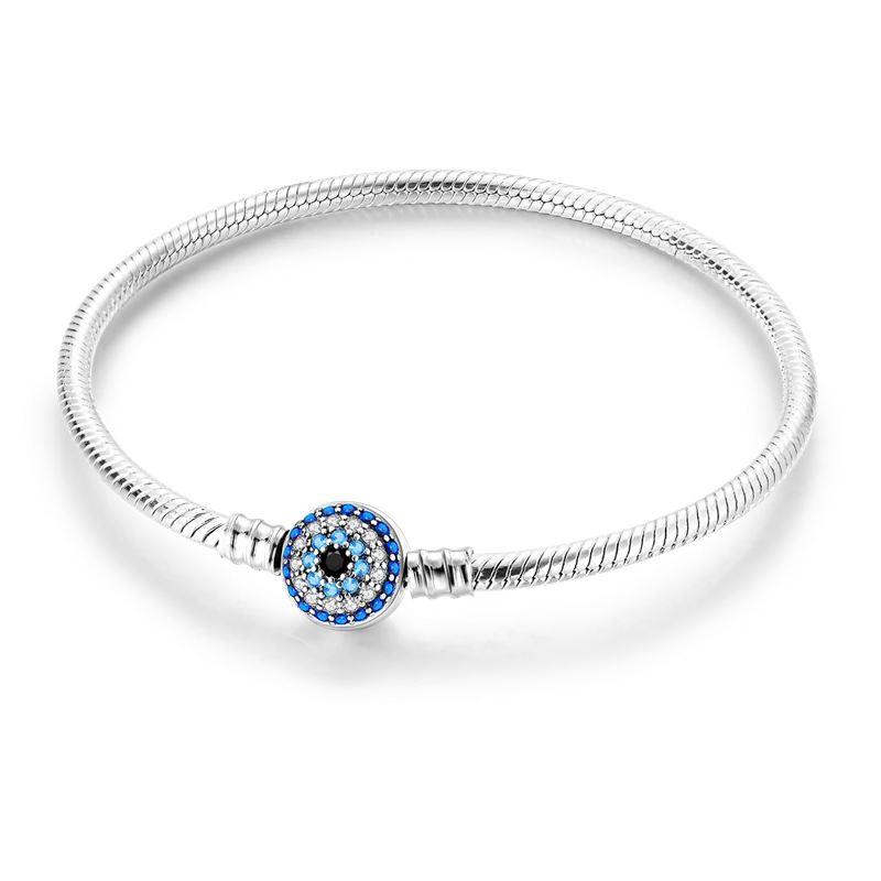 925 Sterling Silver Bracelets 17-20CM Original Leaf Clover Butterfly Heart Bracelet Fit DIY Charms Beads Fashion Women Jewelry