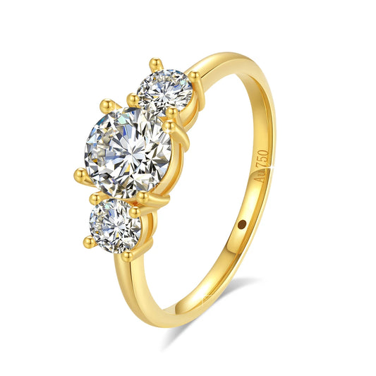 18k Gold Ring Moissanite For Women