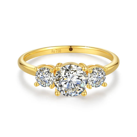18k Gold Ring Moissanite For Women