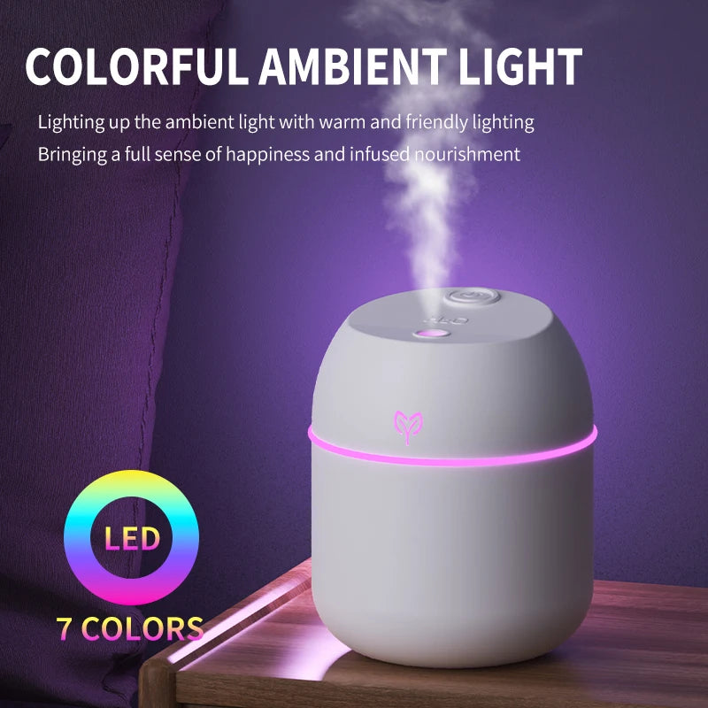 220ML big fog amount usb air humidifier Small desktop humidifier home intelligent car aromatreatment machine