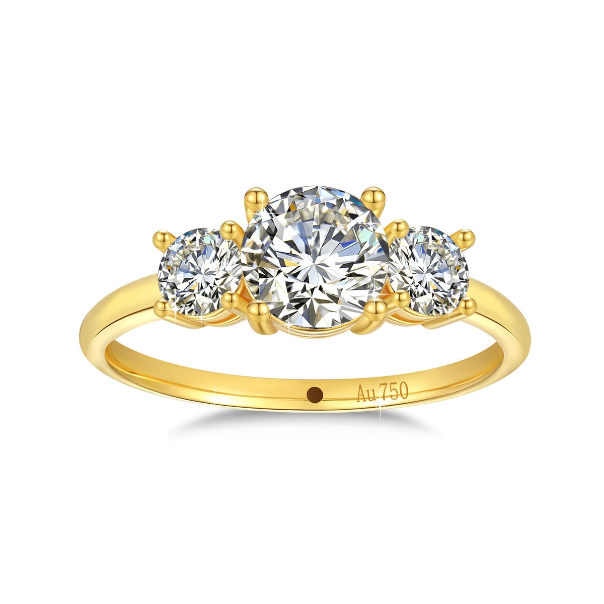 18k Gold Ring Moissanite For Women
