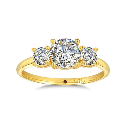 18k Gold Ring Moissanite For Women