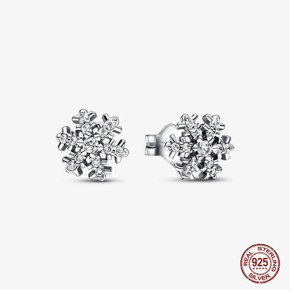 Authentic 925 Sterling Silver Heart Hoop Earring Sparkling Original Earring Women Gift