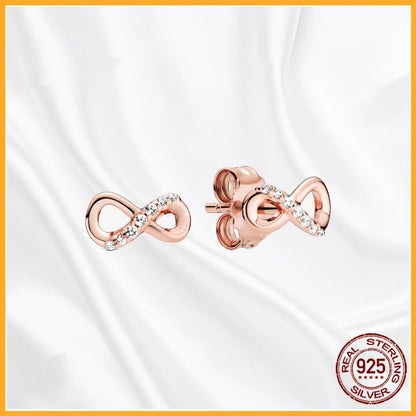 Authentic 925 Sterling Silver Heart Hoop Earring Sparkling Original Earring Women Gift