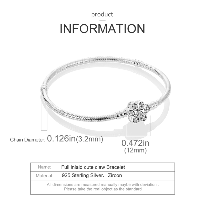 925 Sterling Silver Bracelets 17-20CM Original Leaf Clover Butterfly Heart Bracelet Fit DIY Charms Beads Fashion Women Jewelry