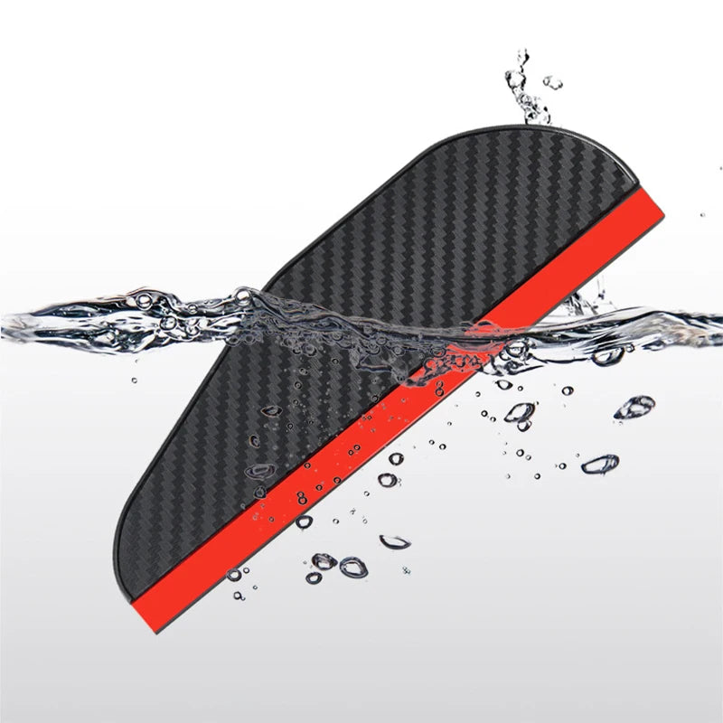 2Pcs Carbon Fiber Car Rearview Mirror Rain Shield Eyebrow Flexible Car Rearview Mirror Rain Shield Protector Eyebrow Rain Cover