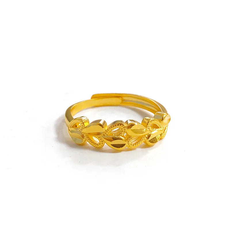 18K Gold Jewelry rings for Women  Wedding rings Bohemia Engagement Irregular Anillos Mujer18 K Gold Box