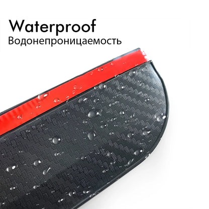 2PCS Car Rearview Mirror Rain Eyebrow Carbon Fiber Sun Visor Shade Cover Protector Clear Vision for Rain Car Mirror Accessories