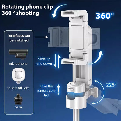 Universal Portable Selfie Stick Tripod Foldable Mini Selfie Stick Phone Tripod Stand With Detachable Wireless Remote Controller