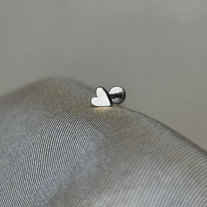 AIDE Heart Round Ball Flat Helix Piercing Earring 925 Sterling Silver Ear Studs Geometric Zircon Exquisite Trinket Studs Aretes