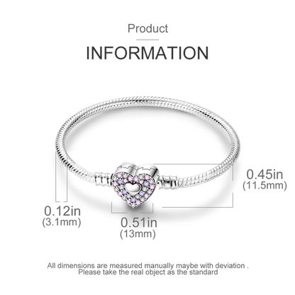 925 Sterling Silver Bracelets 17-20CM Original Leaf Clover Butterfly Heart Bracelet Fit DIY Charms Beads Fashion Women Jewelry