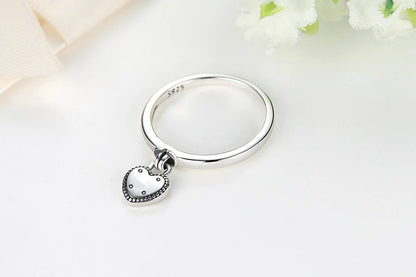 925 Sterling Silver Rings For Women Original Crown Love Heart Wishbone Engagement Wedding Rose Gold Crystal Ring Luxury Jewelry