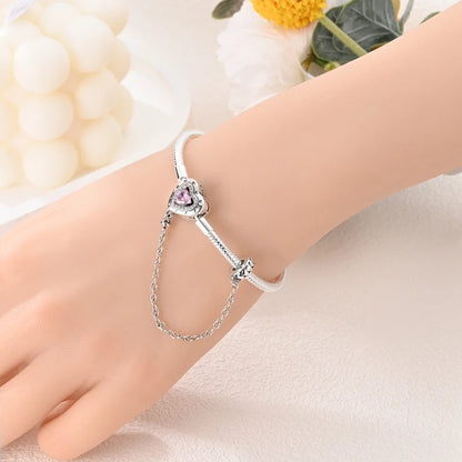 925 Sterling Silver Bracelets 17-20CM Original Leaf Clover Butterfly Heart Bracelet Fit DIY Charms Beads Fashion Women Jewelry
