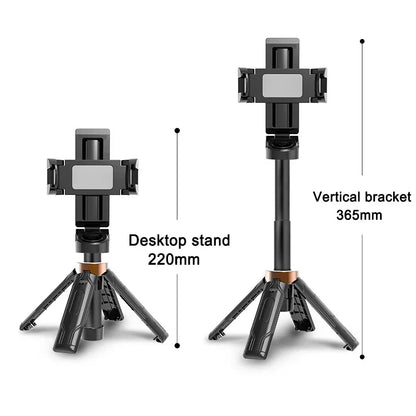 Universal Portable Selfie Stick Tripod Foldable Mini Selfie Stick Phone Tripod Stand With Detachable Wireless Remote Controller