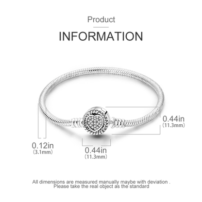 925 Sterling Silver Bracelets 17-20CM Original Leaf Clover Butterfly Heart Bracelet Fit DIY Charms Beads Fashion Women Jewelry