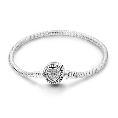 925 Sterling Silver Bracelets 17-20CM Original Leaf Clover Butterfly Heart Bracelet Fit DIY Charms Beads Fashion Women Jewelry