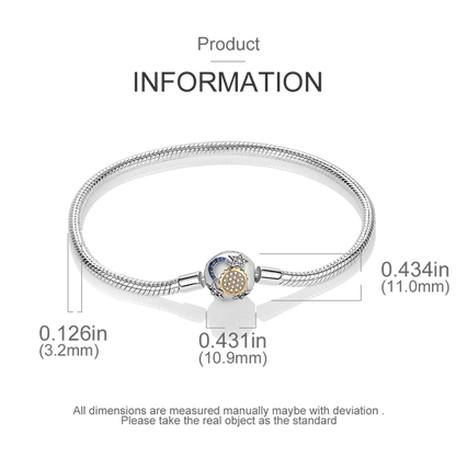 925 Sterling Silver Bracelets 17-20CM Original Leaf Clover Butterfly Heart Bracelet Fit DIY Charms Beads Fashion Women Jewelry