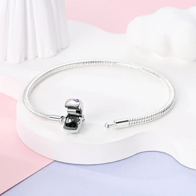 925 Sterling Silver Bracelets 17-20CM Original Leaf Clover Butterfly Heart Bracelet Fit DIY Charms Beads Fashion Women Jewelry