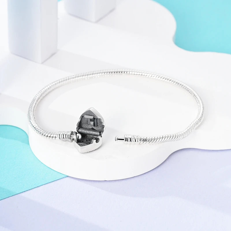 925 Sterling Silver Bracelets 17-20CM Original Leaf Clover Butterfly Heart Bracelet Fit DIY Charms Beads Fashion Women Jewelry