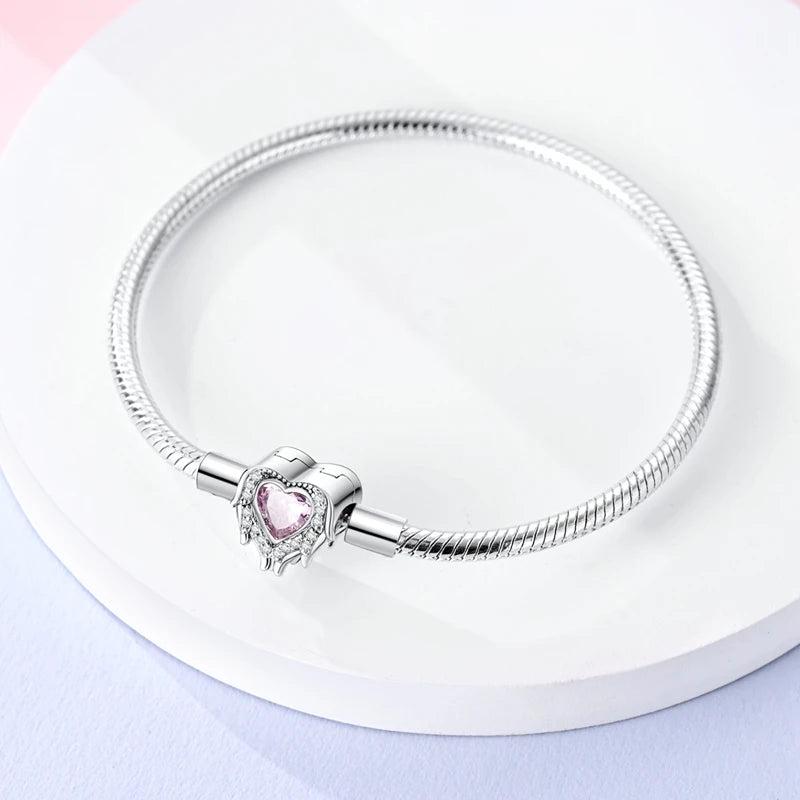 925 Sterling Silver Bracelets 17-20CM Original Leaf Clover Butterfly Heart Bracelet Fit DIY Charms Beads Fashion Women Jewelry