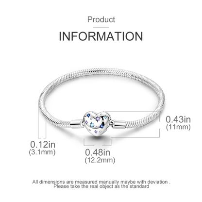 925 Sterling Silver Bracelets 17-20CM Original Leaf Clover Butterfly Heart Bracelet Fit DIY Charms Beads Fashion Women Jewelry