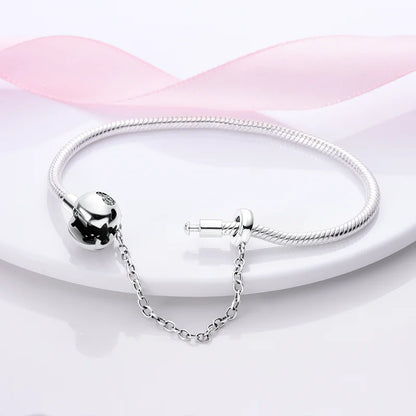 925 Sterling Silver Bracelets 17-20CM Original Leaf Clover Butterfly Heart Bracelet Fit DIY Charms Beads Fashion Women Jewelry