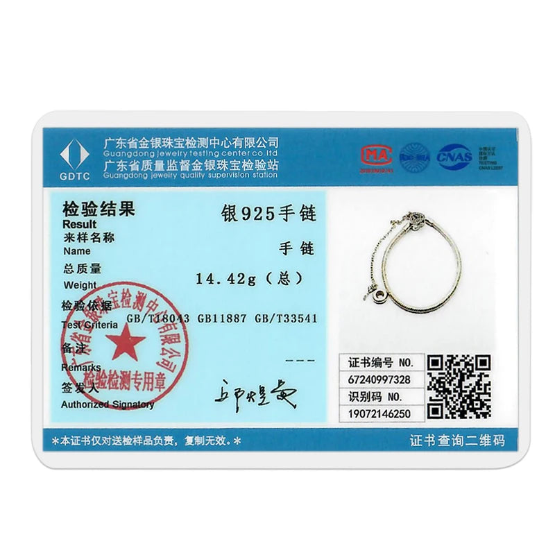 925 Sterling Silver Bracelets 17-20CM Original Leaf Clover Butterfly Heart Bracelet Fit DIY Charms Beads Fashion Women Jewelry