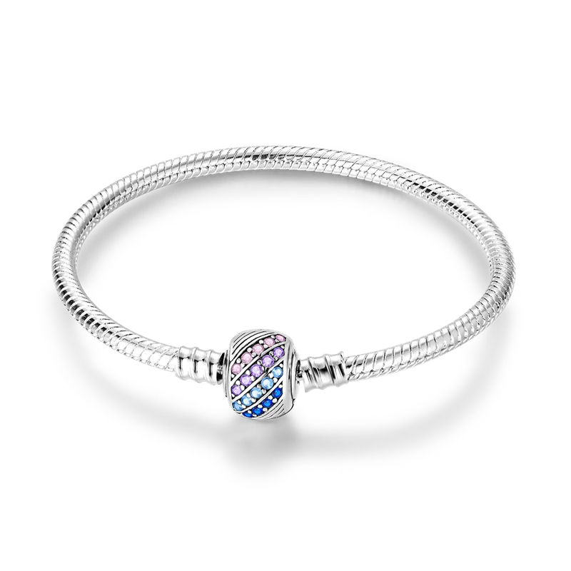 925 Sterling Silver Bracelets 17-20CM Original Leaf Clover Butterfly Heart Bracelet Fit DIY Charms Beads Fashion Women Jewelry