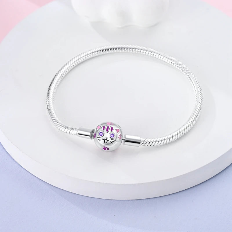 925 Sterling Silver Bracelets 17-20CM Original Leaf Clover Butterfly Heart Bracelet Fit DIY Charms Beads Fashion Women Jewelry