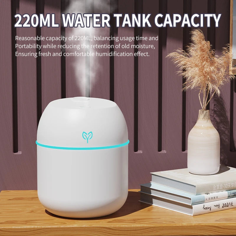 220ML big fog amount usb air humidifier Small desktop humidifier home intelligent car aromatreatment machine