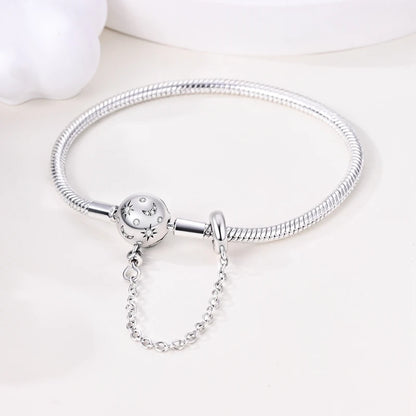 925 Sterling Silver Bracelets 17-20CM Original Leaf Clover Butterfly Heart Bracelet Fit DIY Charms Beads Fashion Women Jewelry
